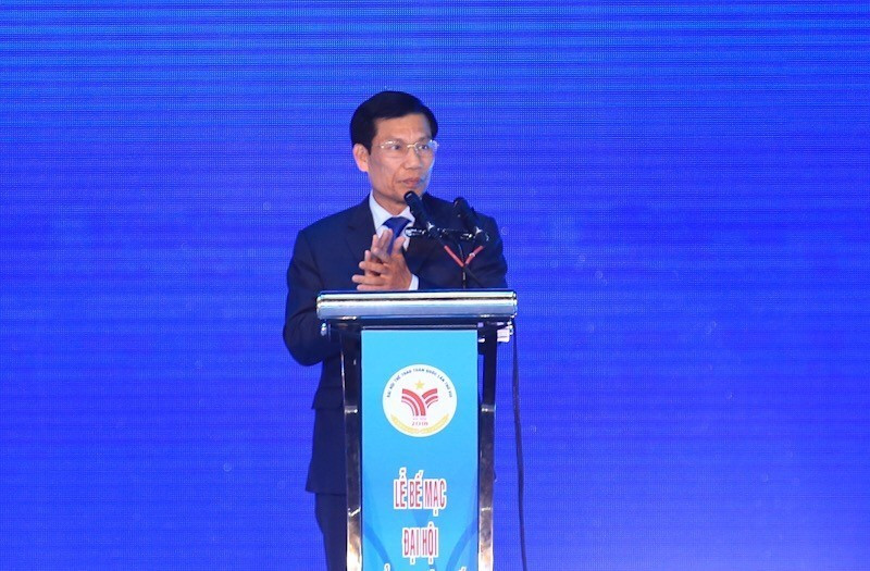 Bộ trưởng Bộ Văn hóa Thể thao và Du lịch Nguyễn Ngọc Thiện phát biểu tại Lễ bế mạc. (Ảnh: Trọng Đạt/TTXVN)