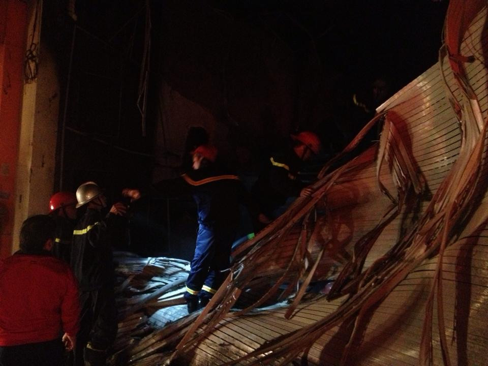 Hiện trường vụ cháy. (Ảnh: Minh Sơn/Vietnam+)