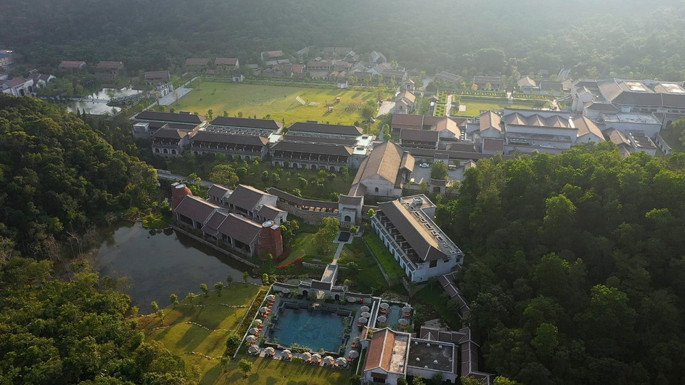  Khu nghỉ dưỡng Legacy Yên Tử, thành phố Uông Bí - nơi thi đấu môn cờ tướng. (Ảnh: Thanh Vân/TTXVN)