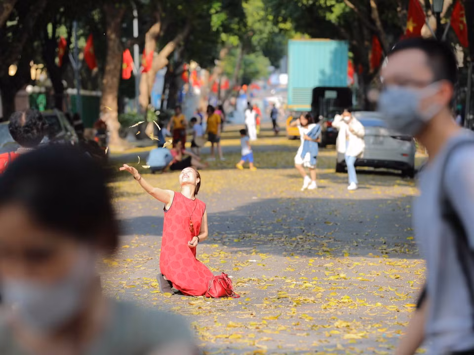 Một không khí rất Hà Nội, bởi "Hà Nội đến để yêu." (Ảnh: Thanh Tùng/TTXVN)