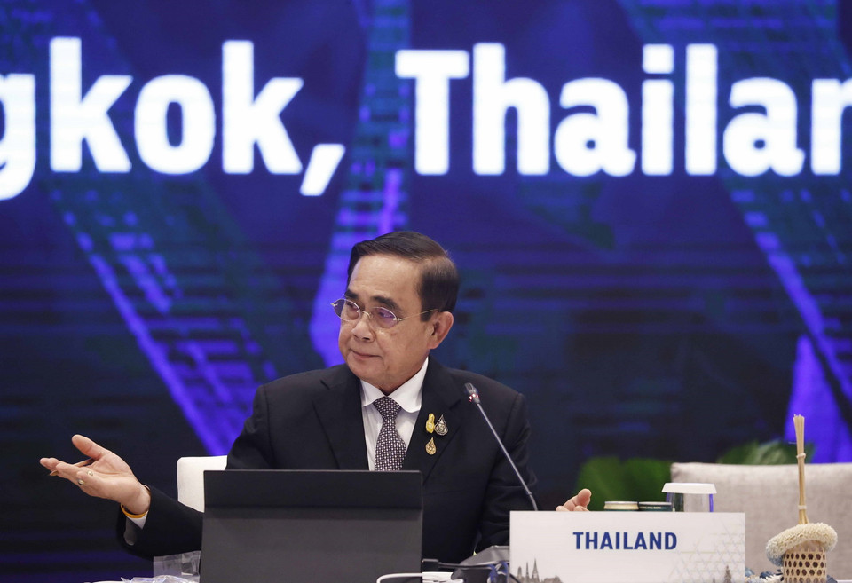 Thủ tướng Thái Lan Prayut Chan-o-cha chủ trì Phiên họp thứ hai - Tuần lễ Cấp cao APEC 2022. (Ảnh: Thống Nhất/TTXVN)