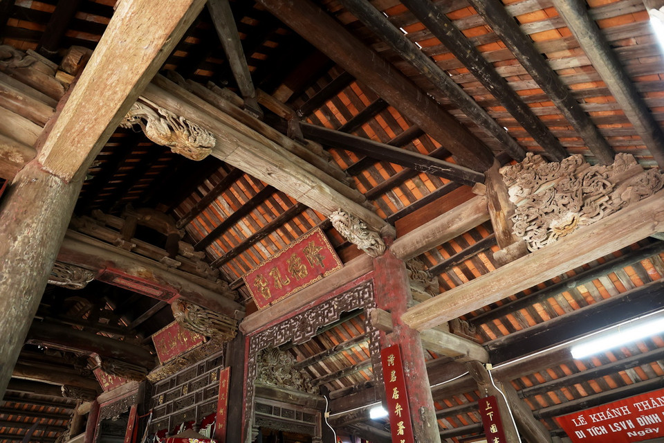 Hệ thống kèo, vì vững chãi. (Ảnh: Hồng Đạt/TTXVN)