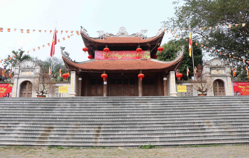 Chùa Lim đóng cửa, chấp hành nghiêm các quy định về phòng, chống dịch bệnh COVID-19. (Ảnh: Thái Hùng/TTXVN)