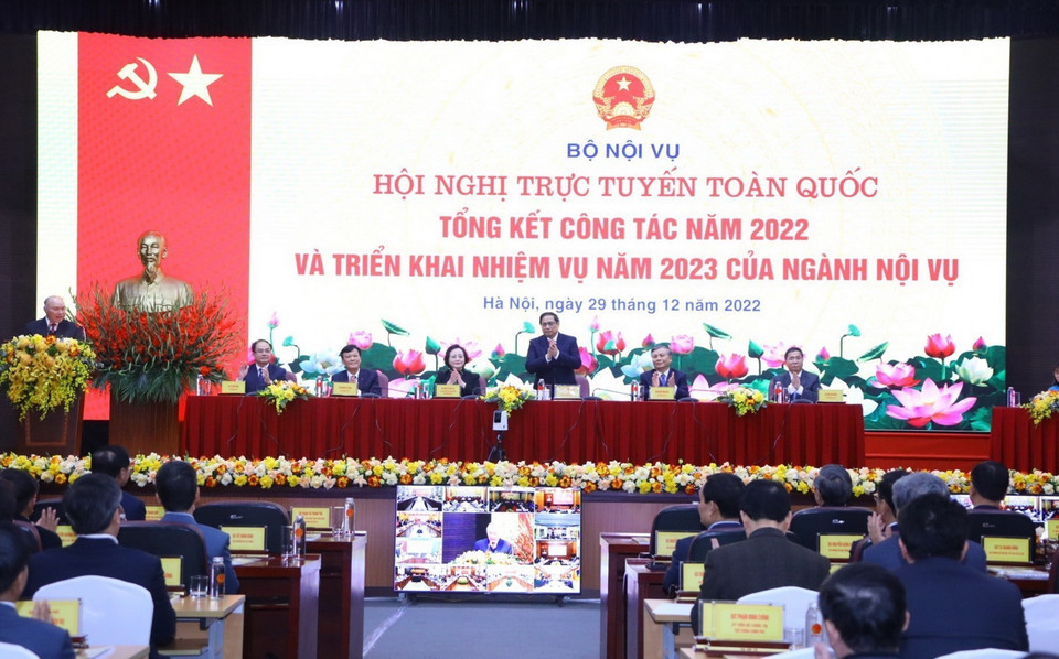 Thủ tướng Phạm Minh Chính tại hội nghị. (Ảnh: Văn Điệp/TTXVN)