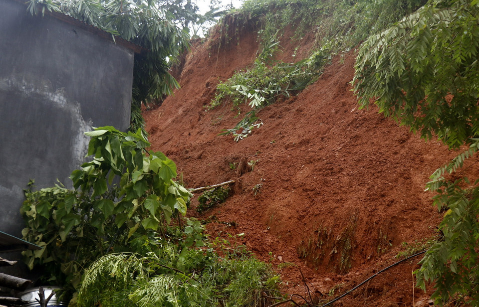 Sạt lở đất tại Làng Pẳn, xã Quang Kim, huyện Bát Xát. (Ảnh: Quốc Khánh/TTXVN)