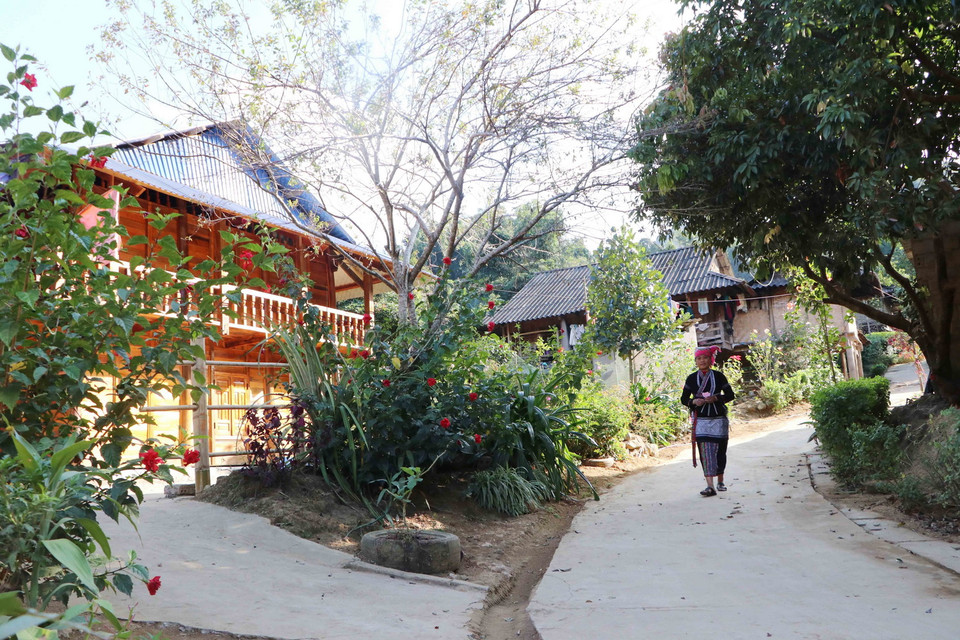 Bản Thẳm, xã Bản Hon, huyện Tam Đường, tỉnh Lai Châu, của đồng bào dân tộc Lự là điểm du lịch cộng đồng đặc sắc. (Ảnh: Nguyễn Oanh/TTXVN)