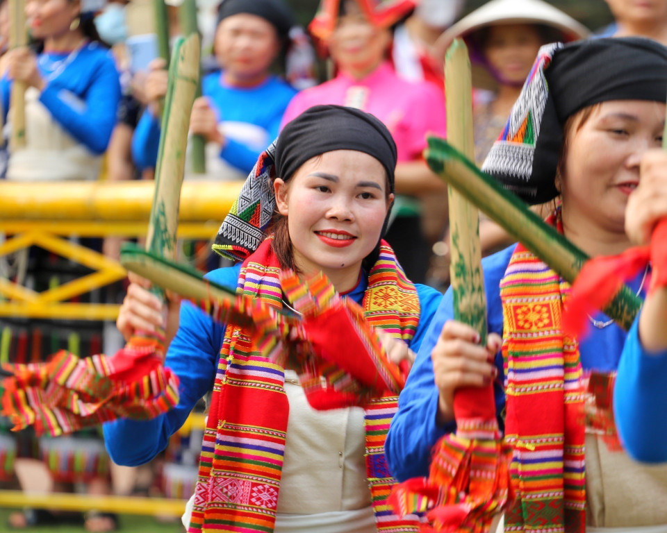 Tiết mục múa mừng Lễ hội. (Ảnh: Tuấn Đức/TTXVN)