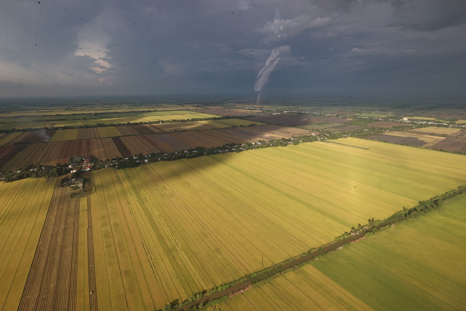 Vùng Đồng bằng sông Cửu Long từ trên cao. (Ảnh: Dương Giang/TTXVN)