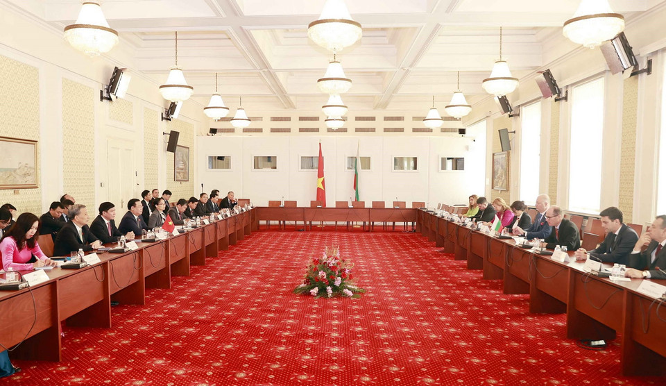 Quang cảnh hội đàm. (Ảnh: Doãn Tấn/TTXVN)