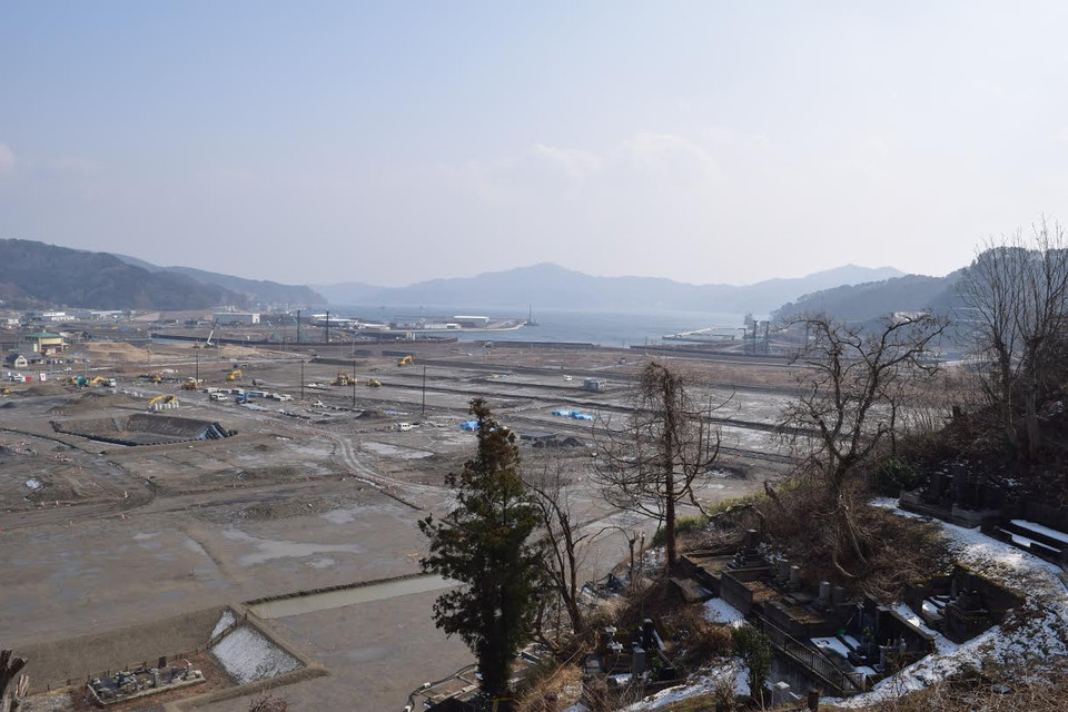 Sóng thần đã xóa sổ toàn bộ khu vực từng là trung tâm thị trấn Otsuchi.