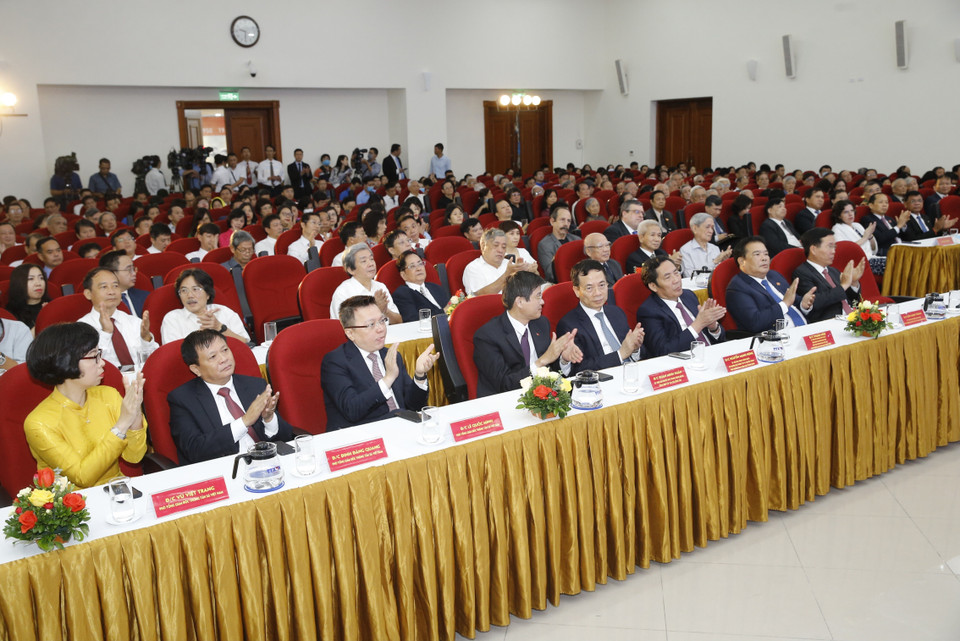 Đại biểu dự Lễ kỷ niệm 75 năm Ngày thành lập Thông tấn xã Việt Nam (15/9/1945-15/9/2020). (Ảnh: Doãn Tấn/TTXVN)