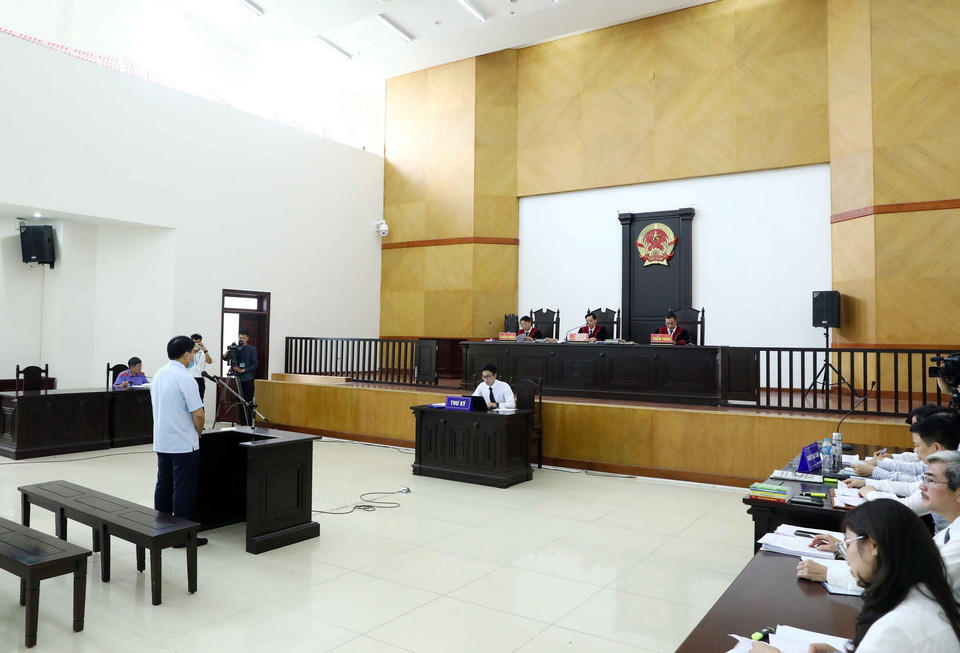 Quang cảnh phiên tòa phúc thẩm. (Ảnh: Phạm Kiên/TTXVN)