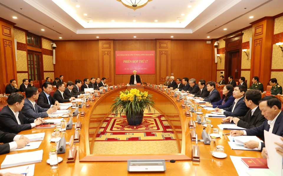 Tổng Bí thư, Chủ tịch nước Nguyễn Phú Trọng phát biểu chỉ đạo phiên họp. (Ảnh: Trí Dũng/TTXVN)