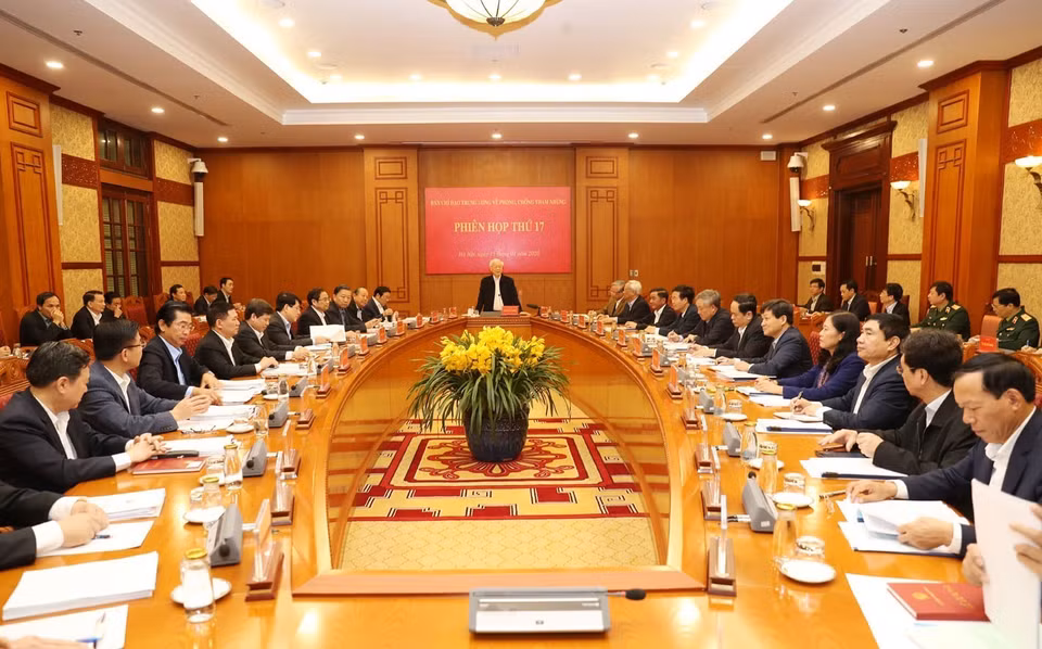 Tổng Bí thư, Chủ tịch nước Nguyễn Phú Trọng phát biểu chỉ đạo phiên họp. (Ảnh: Trí Dũng/TTXVN)