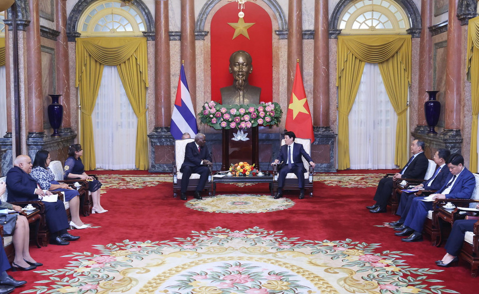 Quang cảnh buổi tiếp. (Ảnh: Lâm Khánh/TTXVN)