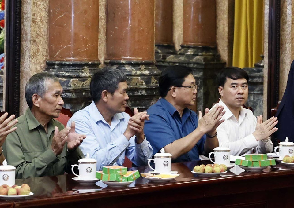 Các đại biểu tham gia buổi tiếp. (Ảnh: Thống Nhất/TTXVN)