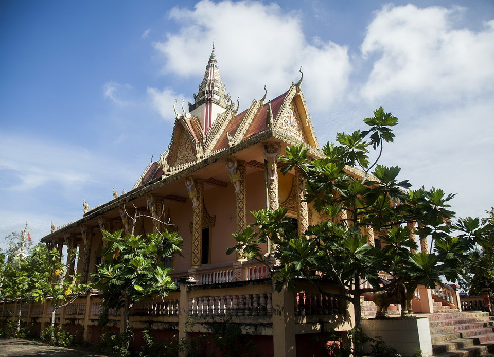  Chánh điện chùa Som Rong. (Ảnh: Hồng Đạt/TTXVN)