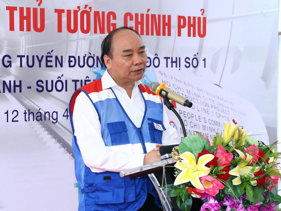 Thủ tướng Nguyễn Xuân Phúc phát biểu. (Ảnh: Thống Nhất/TTXVN)