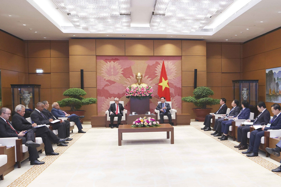 Quang cảnh buổi tiếp. (Ảnh: Doãn Tấn/TTXVN)