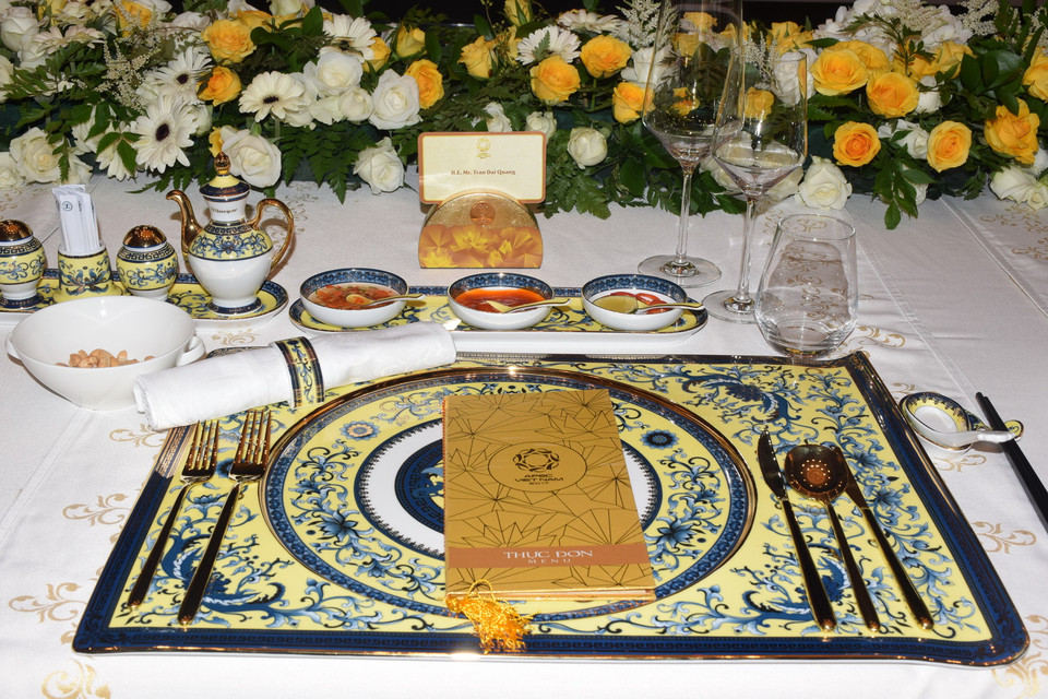 Khay ăn dành cho nguyên thủ. 