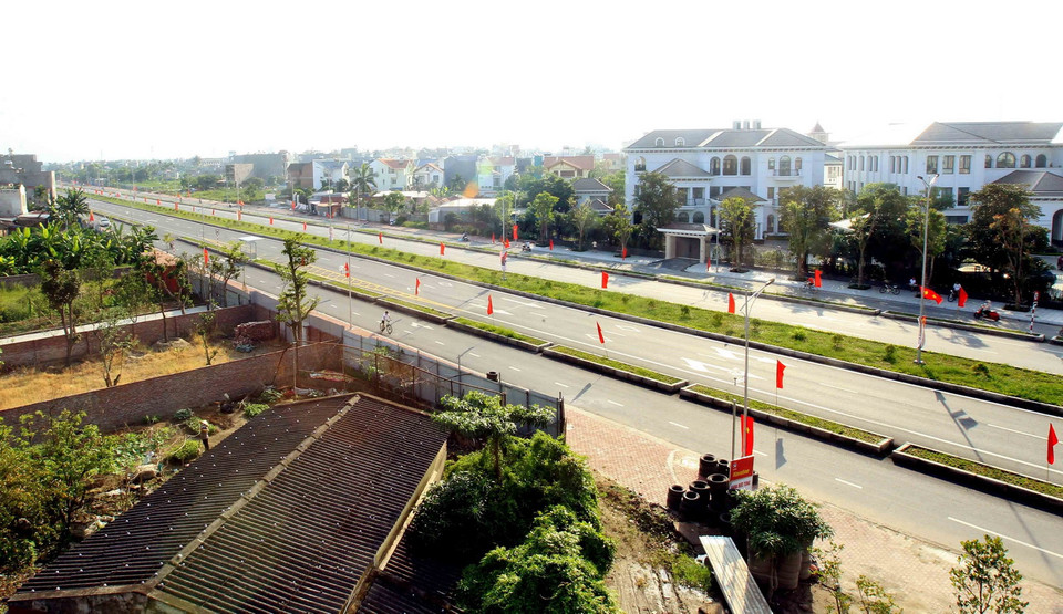  Dự án Phát triển giao thông đô thị thành phố Hải Phòng sử dụng vốn vay ODA của Ngân hàng Thế giới (World Bank), là công trình kỷ niệm 65 năm Ngày giải phóng Hải Phòng. (Ảnh: An Đăng/TTXVN)