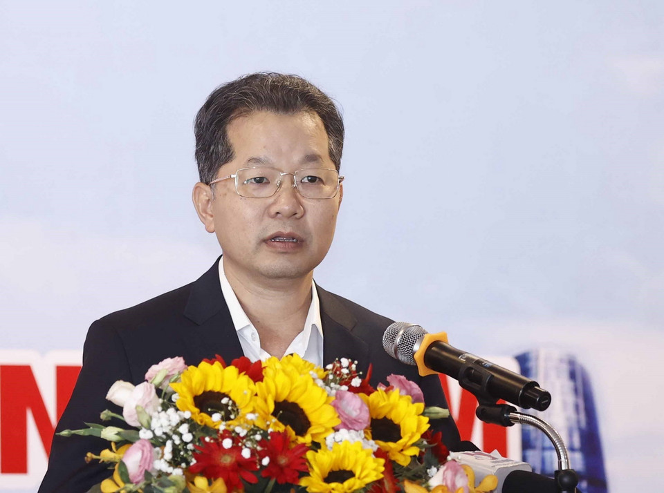 Ông Nguyễn Văn Quảng, Ủy viên Trung ương Đảng, Bí thư Thành ủy Đà Nẵng phát biểu. (Ảnh: Thống Nhất/TTXVN) 