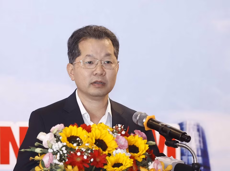 Ông Nguyễn Văn Quảng, Ủy viên Trung ương Đảng, Bí thư Thành ủy Đà Nẵng phát biểu. (Ảnh: Thống Nhất/TTXVN) 