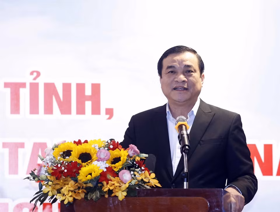 Ông Phan Việt Cường, Ủy viên Trung ương Đảng, Bí thư tỉnh ủy Quảng Nam phát biểu. (Ảnh: Thống Nhất/TTXVN)