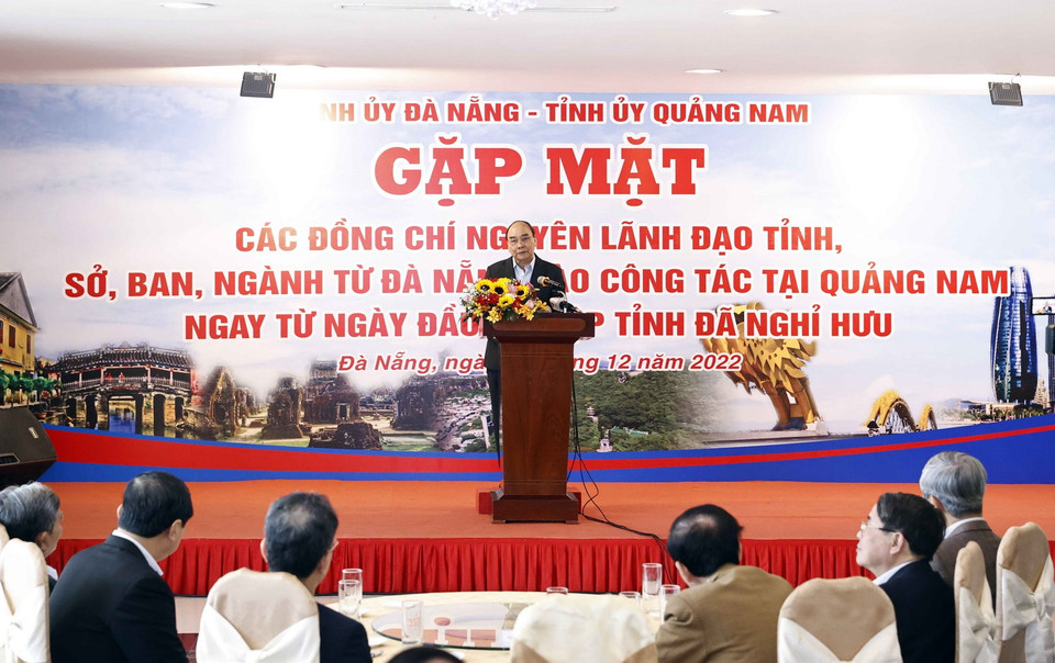 Chủ tịch nước Nguyễn Xuân Phúc phát biểu. (Ảnh: Thống Nhất/TTXVN)