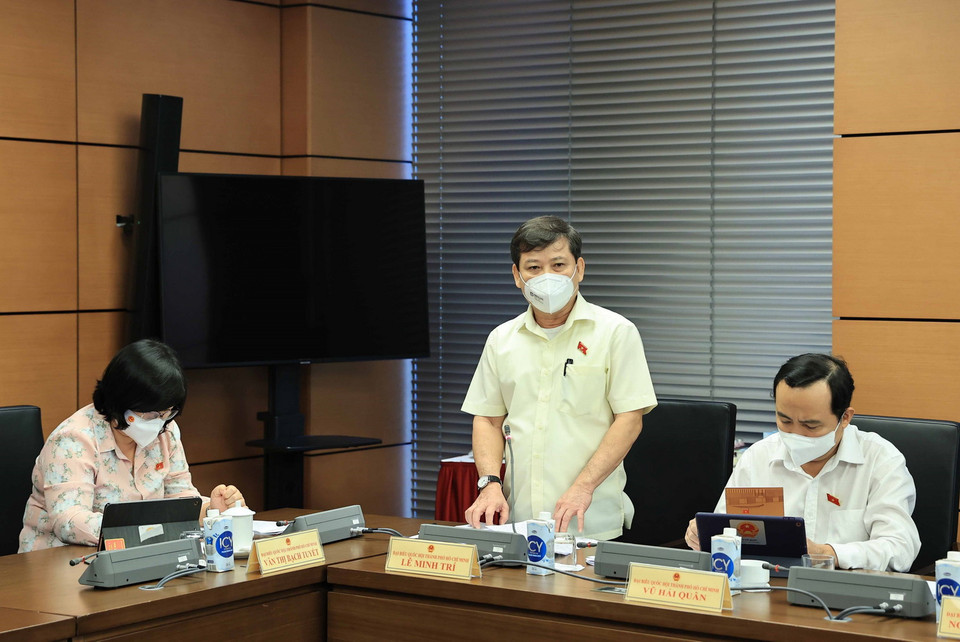 Đại biểu Quốc hội Lê Minh Trí phát biểu. (Ảnh: Thống Nhất/TTXVN) 