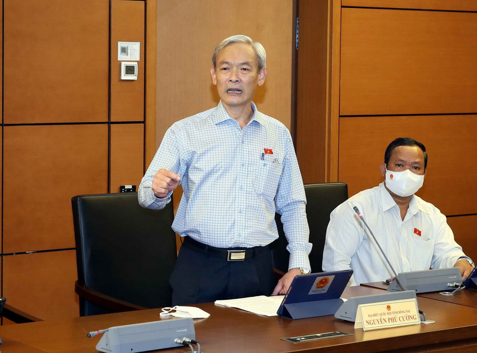  Đại biểu Quốc hội tỉnh Đồng Nai Nguyễn Phú Cường phát biểu. (Ảnh: Phạm Kiên/TTXVN)