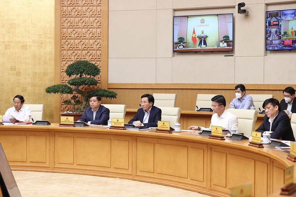  Thành viên Chính phủ tham dự hội nghị. (Ảnh: Dương Giang/TTXVN)