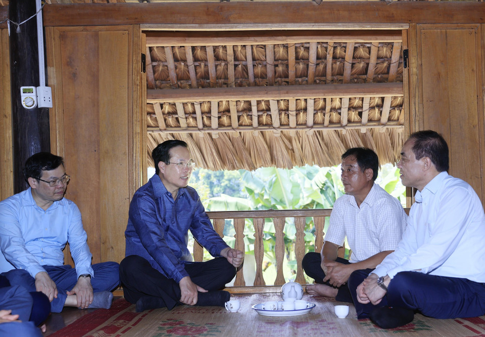 Gia đình ông Nguyễn Văn Bế, cháu nội ông Nguyễn Tiến Sự (gia đình có công với cách mạng), là nơi làm việc của Chủ tịch Hồ Chí Minh từ ngày 21/5 đến cuối tháng 5/1945, tại thôn Tân Lập, xã Tân Trào, huyện Sơn Dương, tỉnh Tuyên Quang. (Ảnh: Thống Nhất/TTXVN)