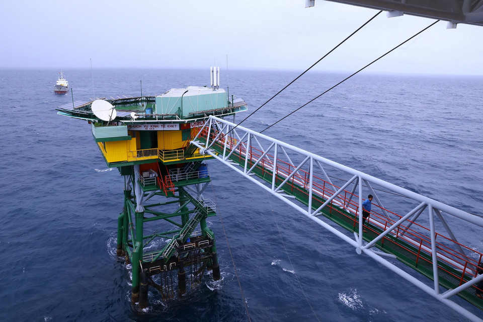 Nhà giàn DK1/9 cũ. (Ảnh: Văn Điệp/TTXVN)