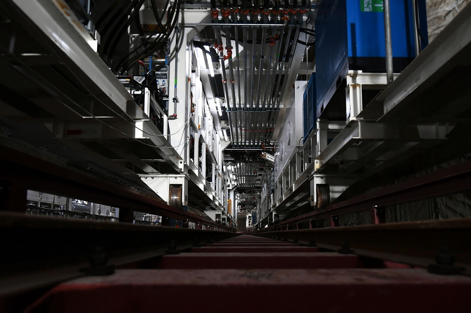 Công tác SAT được tiến hành tại công trường nhà Ga S9-Kim Mã của dự án. (Ảnh: TTXVN)