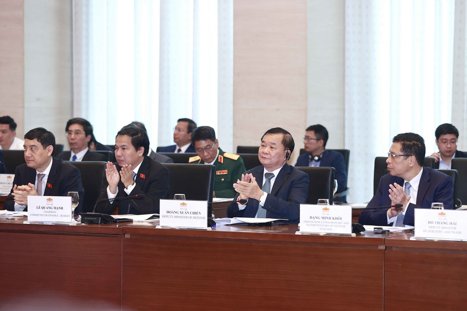 Đại biểu đoàn Việt Nam dự Phiên họp. (Ảnh: Doãn Tấn/TTXVN)