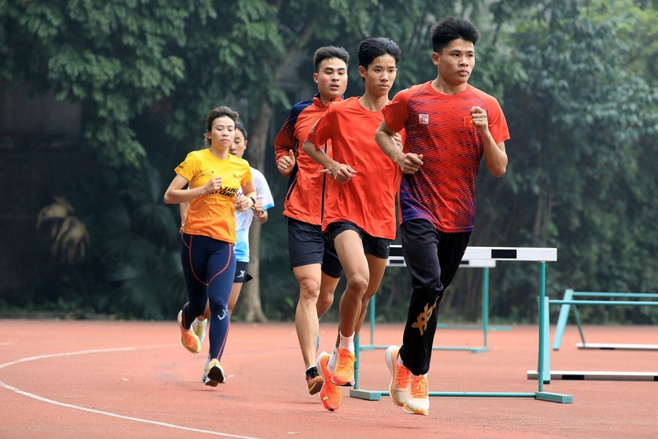 Tại SEA Games 32, đội tuyển Điền kinh Việt Nam đặt mục tiêu giành 14-18 Huy chương vàng. (Ảnh: Tuấn Anh/TTXVN)