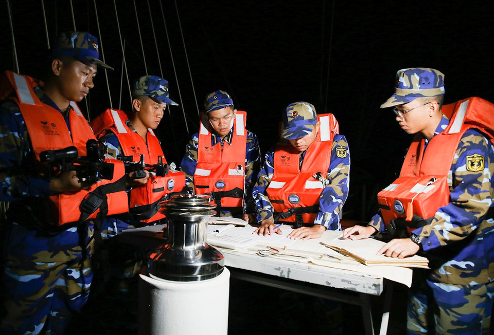 Các tình huống huấn luyện tác chiến. (Ảnh do đoàn cung cấp)