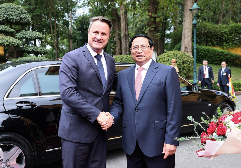 Thủ tướng Đại Công quốc Luxembourg Xavier Bettel thăm chính thức Việt Nam từ ngày 3-5/5. (Ảnh: Dương Giang/TTXVN)