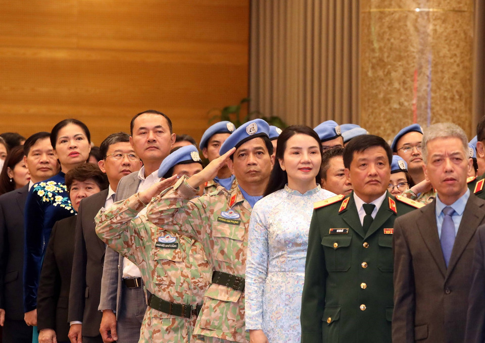 Các đại biểu dự lễ kỷ niệm. (Ảnh: TTXVN)