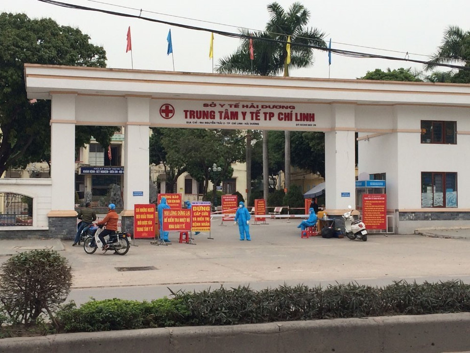 Trung tâm Y tế thành phố Chí Linh, nơi được chọn lập bệnh viện dã chiến để phòng, chống COVID-19. (Ảnh: TTXVN phát)
