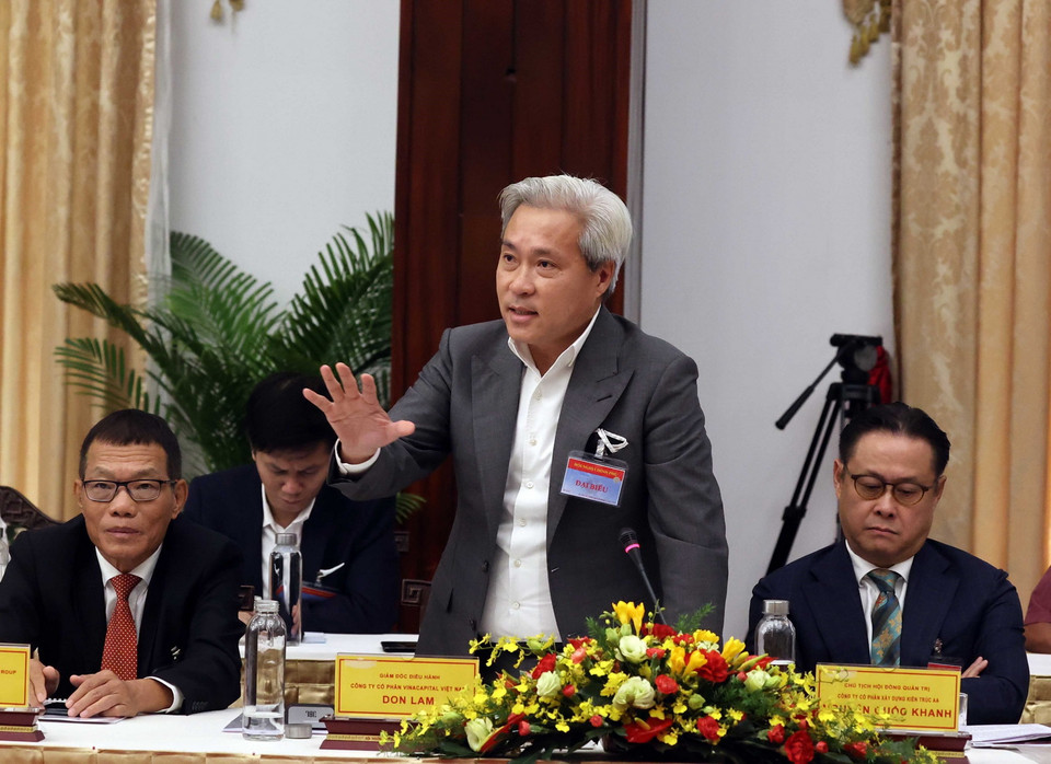 Ông Don Lam, Giám đốc điều hành Công ty cổ phần Vinacapital Việt Nam phát biểu. (Ảnh: Thống Nhất/TTXVN)