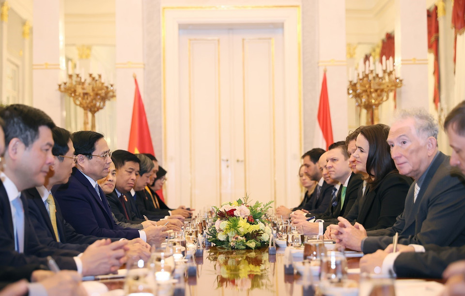 Quang cảnh hội kiến. (Ảnh: Dương GiangTTXVN)