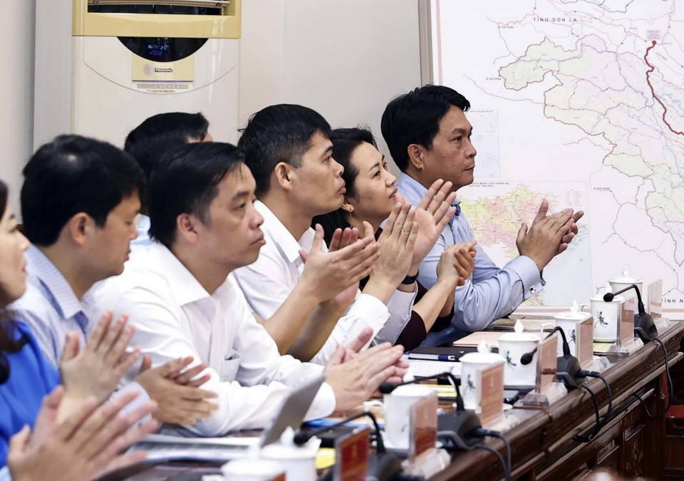 Các đại biểu dự buổi làm việc. (Ảnh: Thống Nhất/TTXVN)