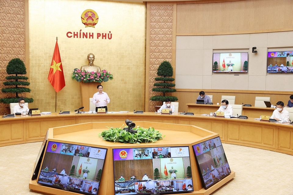  Thủ tướng Phạm Minh Chính kết luận cuộc họp. (Ảnh: Dương Giang/TTXVN)