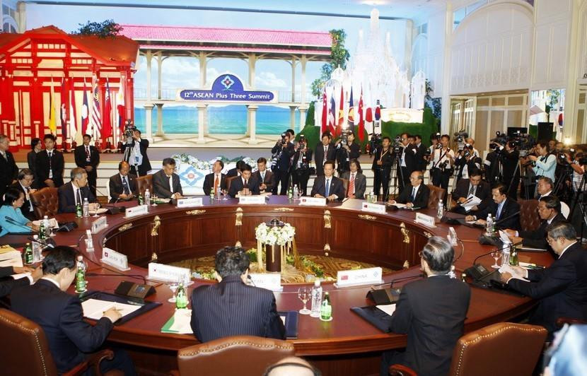 Hội nghị Cấp cao ASEAN+3 (Trung Quốc, Nhật Bản, Hàn Quốc) lần thứ 12, trong khuôn khổ Hội nghị Cấp cao ASEAN lần thứ 15 và các Hội nghị Cấp cao liên quan, tại Hua Hin (Thái Lan), ngày 24/10/2009. (Ảnh: Đức Tám/TTXVN)