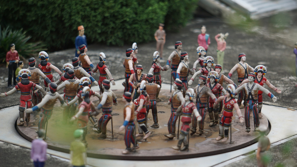 Một buổi sinh hoạt cộng đồng thổ dân. (Ảnh: Trần Long/Vietnam+) 