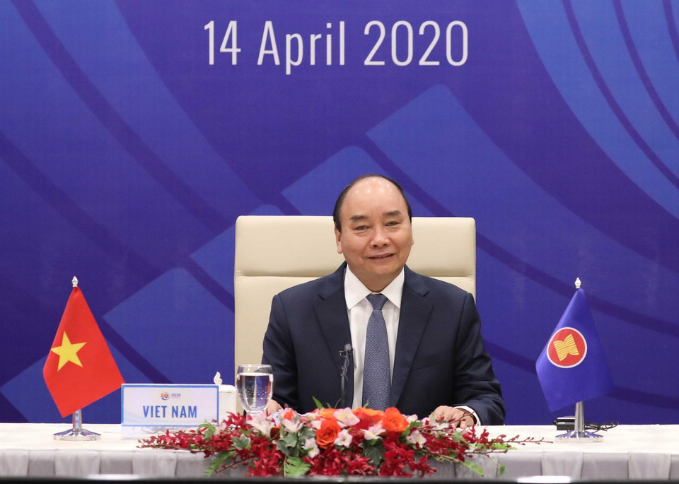 Thủ tướng Nguyễn Xuân Phúc, Chủ tịch ASEAN 2020, phát biểu khai mạc. (Ảnh: Thống Nhất/TTXVN)