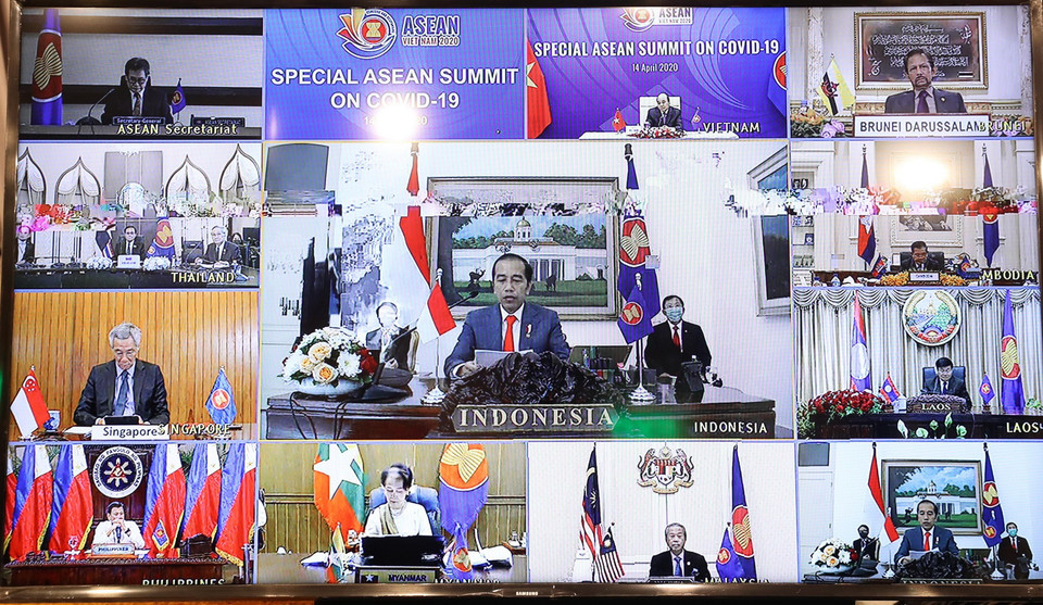 Tổng thống Indonesia Joko Widodo phát biểu. (Ảnh: Thống Nhất/TTXVN)