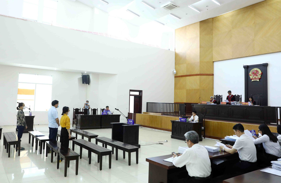 Quang cảnh phiên tòa phúc thẩm. (Ảnh: Phạm Kiên/TTXVN)